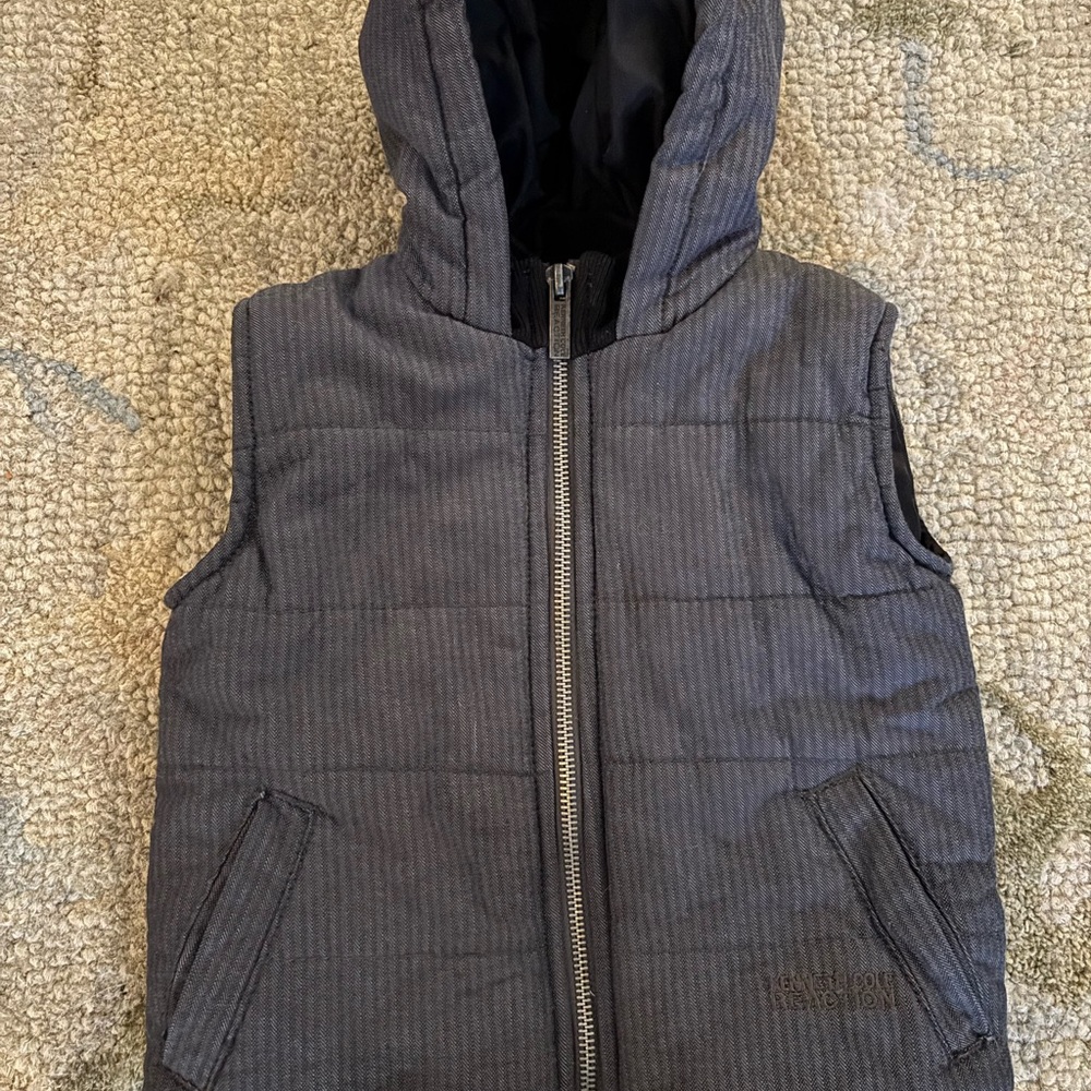 Kenneth Cole Reaction Charcoal Hooded Vest